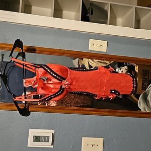 Victoria Secret Pink and black lace teddy lingerie